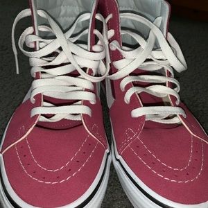 Maroon high top vans size 8.5